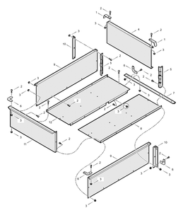 Part Location Diagram of 1001468E122 Briggs and Stratton PANEL-END